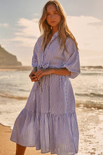 Load image into Gallery viewer, Bohemian Traders Dolman Shirt Dress - Blue