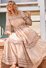Load image into Gallery viewer, Bohemian Traders Lace Tiered Maxi Dress - Natural