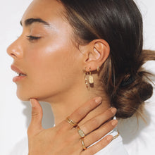 Load image into Gallery viewer, Mendoza Gold Huggie Earrings