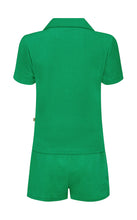 Load image into Gallery viewer, Araminta James - Terry Slim Fit Shirt Set Tropical Green