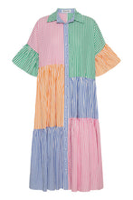 Load image into Gallery viewer, Bohemian Traders Genoa Midi Dress - Multi Stripe