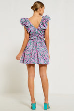 Load image into Gallery viewer, Gathered Bodice Bow Front Mini Dress - Jewel Floral