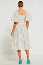 Load image into Gallery viewer, Balloon Sleeve Midi Dress - Lurex Stripe