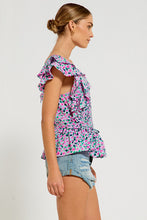 Load image into Gallery viewer, Flutter Sleeve Top - Jewel Floral