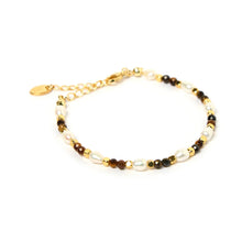 Load image into Gallery viewer, Dante Pearl and Tiger Eye Bracelet