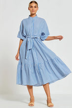 Load image into Gallery viewer, Bohemian Traders Dolman Shirt Dress - Blue