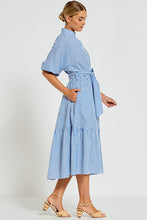 Load image into Gallery viewer, Bohemian Traders Dolman Shirt Dress - Blue