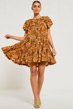 Load image into Gallery viewer, Tiered Flutter Sleeve Mini Dress - Italian Floral