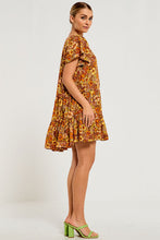 Load image into Gallery viewer, Tiered Flutter Sleeve Mini Dress - Italian Floral