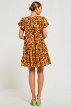 Load image into Gallery viewer, Tiered Flutter Sleeve Mini Dress - Italian Floral