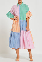 Load image into Gallery viewer, Bohemian Traders Genoa Midi Dress - Multi Stripe