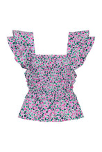 Load image into Gallery viewer, Flutter Sleeve Top - Jewel Floral