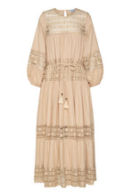 Load image into Gallery viewer, Bohemian Traders Lace Tiered Maxi Dress - Natural