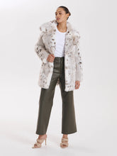 Load image into Gallery viewer, Ena Pelly Minimalist Faux Fur Jacket - Snow Leopard