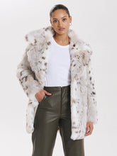 Load image into Gallery viewer, Ena Pelly Minimalist Faux Fur Jacket - Snow Leopard