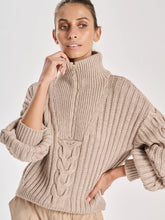 Load image into Gallery viewer, Ena Pelly Alana Zip Jumper - Ivory