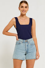 Load image into Gallery viewer, Fitted Knit Top - Navy