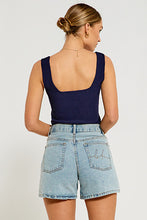 Load image into Gallery viewer, Fitted Knit Top - Navy