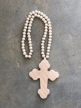 Load image into Gallery viewer, Wooden Beaded Cross