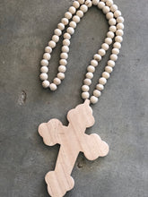 Load image into Gallery viewer, Wooden Beaded Cross
