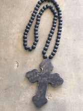 Load image into Gallery viewer, Wooden Beaded Cross