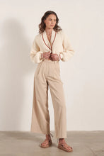 Load image into Gallery viewer, Mon Renn - Pacific Knit Cardigan in Cream and Rosewood