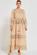 Load image into Gallery viewer, Bohemian Traders Lace Tiered Maxi Dress - Natural