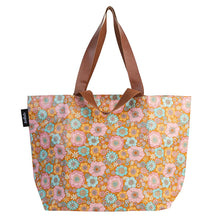 Load image into Gallery viewer, Kollab - Shopper Tote Retro Aqua Floral