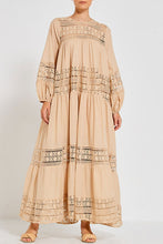 Load image into Gallery viewer, Bohemian Traders Lace Tiered Maxi Dress - Natural