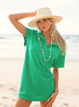 Load image into Gallery viewer, Araminta James - Terry Polo Dress Tropical Green