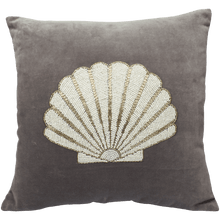 Load image into Gallery viewer, Grey Velvet Shell Cushion