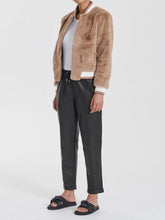 Load image into Gallery viewer, Ena Pelly Bomber Faux Fur Jacket - Almond