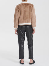 Load image into Gallery viewer, Ena Pelly Bomber Faux Fur Jacket - Almond