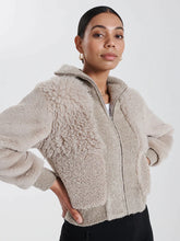 Load image into Gallery viewer, Ena Pelly Ivy Multi Faux Fur Jacket - Oatmeal