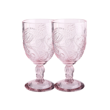 Load image into Gallery viewer, Wandering Folk Goblet Glass Set of 2