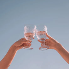 Load image into Gallery viewer, Wandering Folk Goblet Glass Set of 2