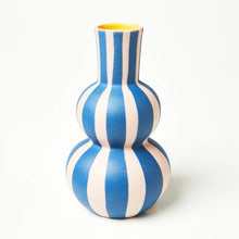 Load image into Gallery viewer, Happy Vase - Blue Stripe
