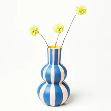 Load image into Gallery viewer, Happy Vase - Blue Stripe