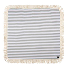 Load image into Gallery viewer, Kollab - Holiday Fringed Picnic Mat Sage Stripe