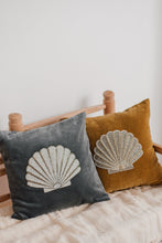 Load image into Gallery viewer, Grey Velvet Shell Cushion