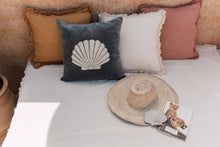 Load image into Gallery viewer, Grey Velvet Shell Cushion