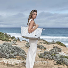 Load image into Gallery viewer, Kollab - Holiday Tote Sage Stripe
