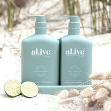 Load image into Gallery viewer, Wash &amp; Lotion Duo + Tray - Kaffir Lime &amp; Green Tea
