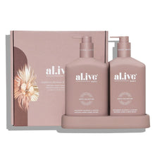 Load image into Gallery viewer, Wash &amp; Lotion Duo + Tray - Raspberry Blossom &amp; Juniper